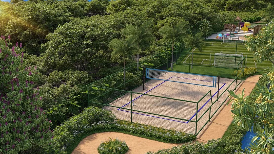 Quadra de beach tennis do Makai Acqua Resort